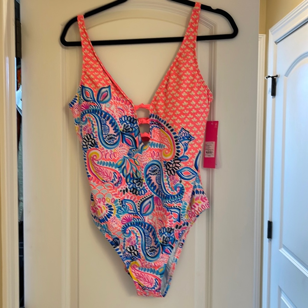 NWT Lilly Pulitzer Beach Bungalow one piece swimwear.